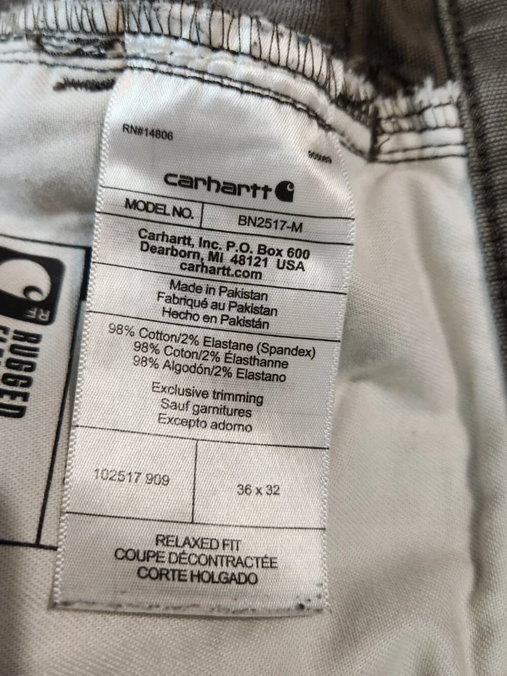 Carhartt mens 36